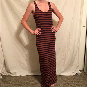 Jella Couture stripped maxi backless dress