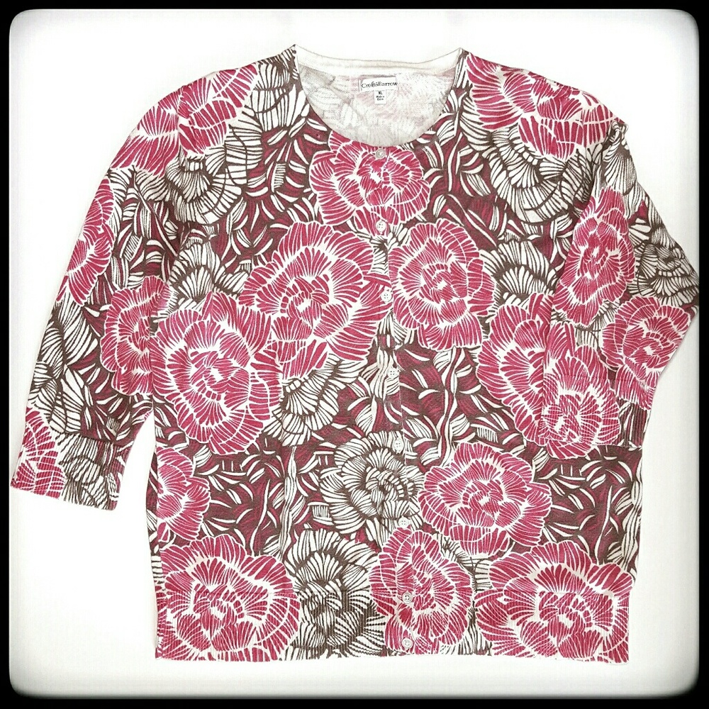Croft & Barrow 3/4 sleeve spring cardigan