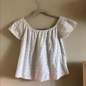 White Off-The-Shoulder Top