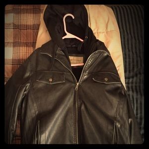 Sonoma leather jacket with hoodie
