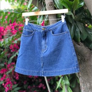 American Apparel Easy Denim A-Line Skirt