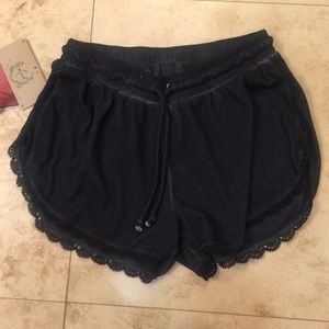NWT black knit shorts S
