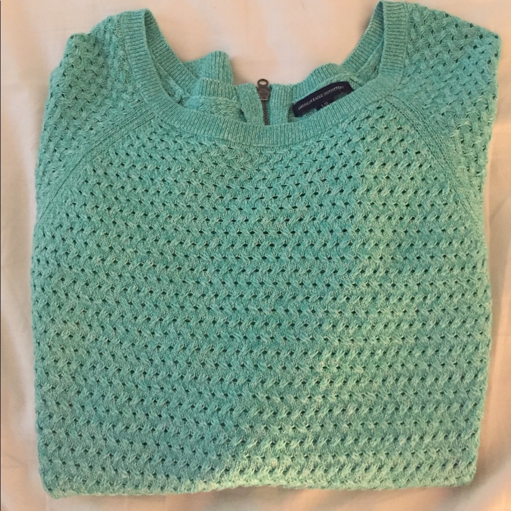 American Eagle teal sweater