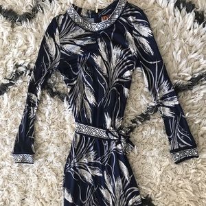 Tory Burch Long-sleeve Printed Sheath Dress