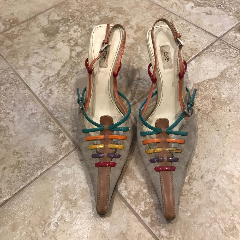 Prada colorful mules