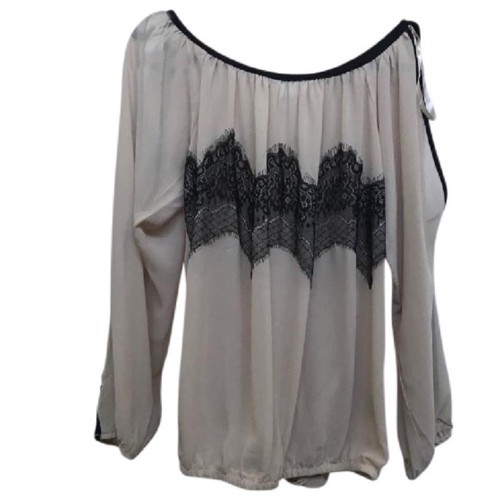 Love Stitch Cold Shoulder Blouse