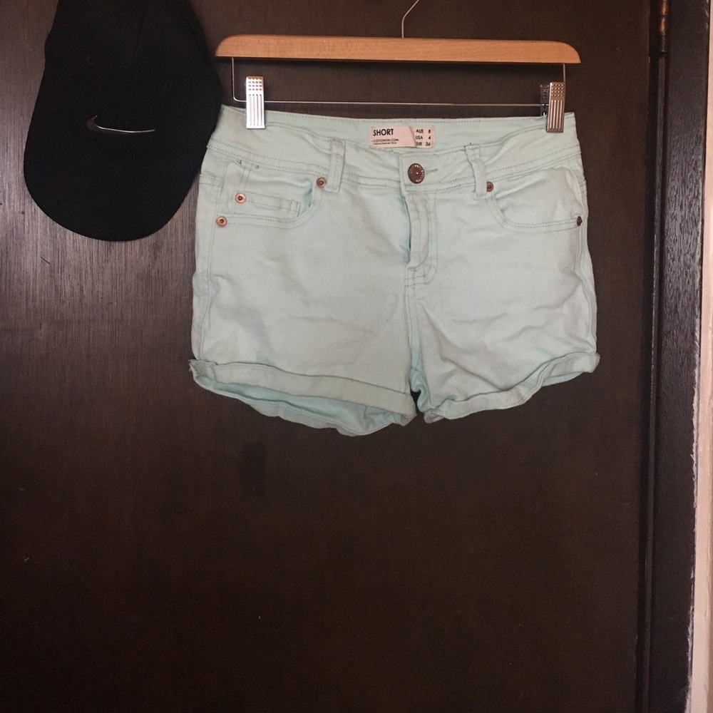 Mint colored COTTON ON shorts