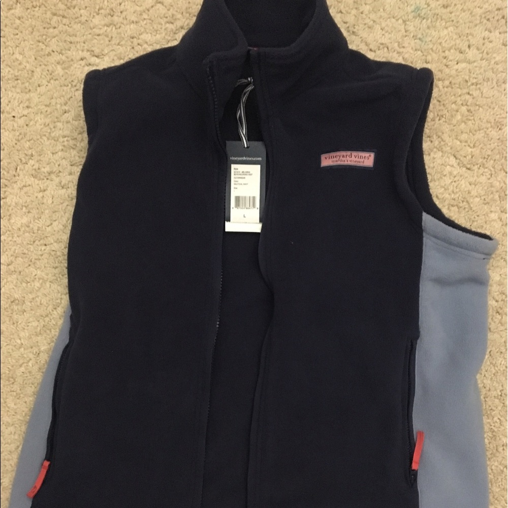 Vineyard Vines Navy Fleece Vest