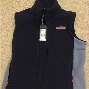 Vineyard Vines Navy Fleece Vest