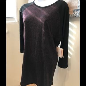 NWT Lularoe Large Black & Multi 3/4 Sleeve Randy