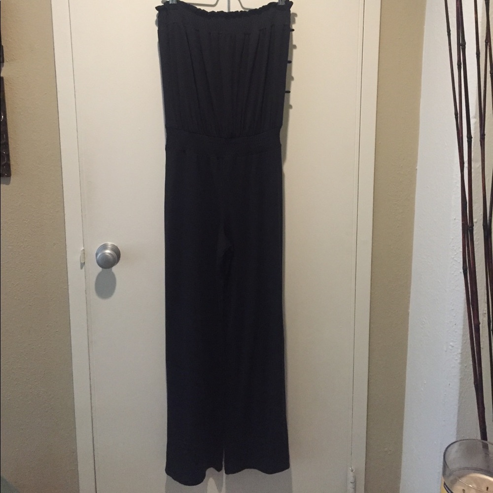 Black cotton jumpsuit