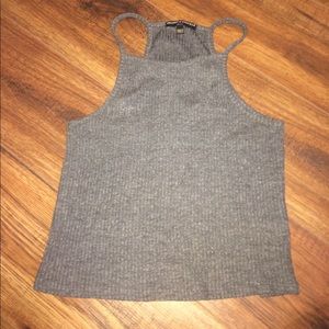 brandy melville ribbed halter crop top