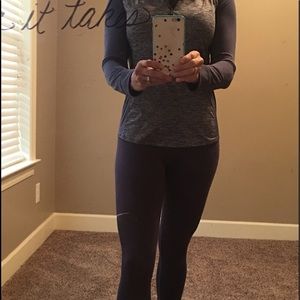 Capris and half zip thin running shirt--SOLD