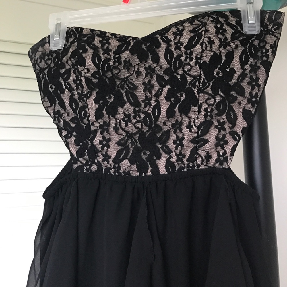 Strapless high low dress