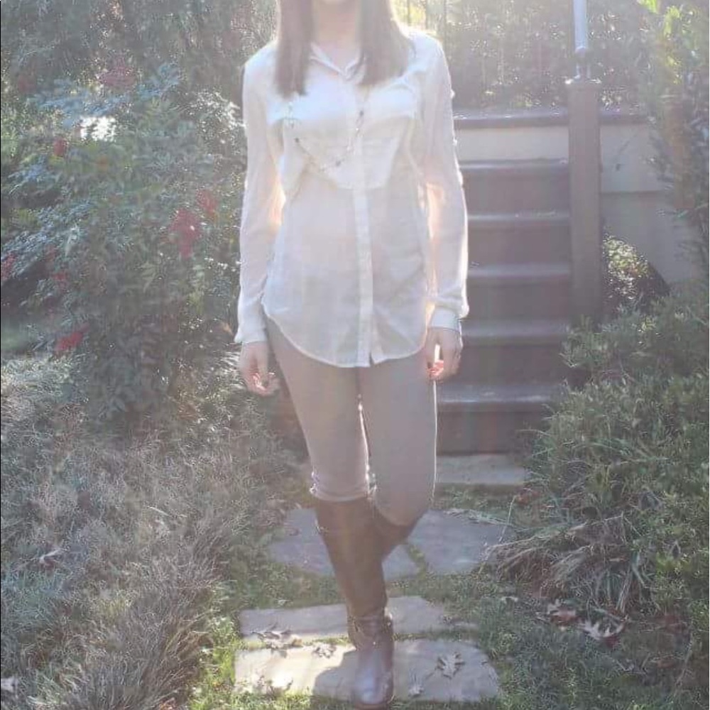 Free People sheer button down - Picture 5 of 6