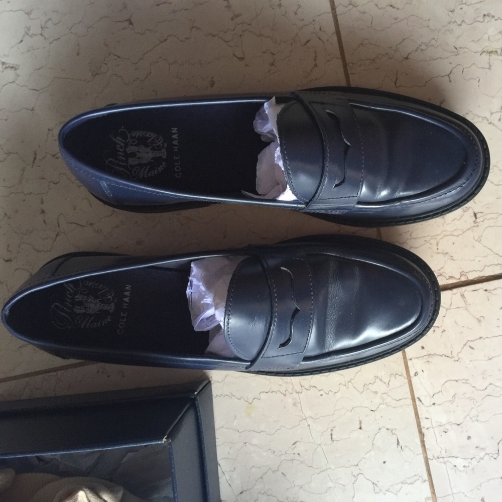 Cole Haan punch campus penny loafers sz 7.5
