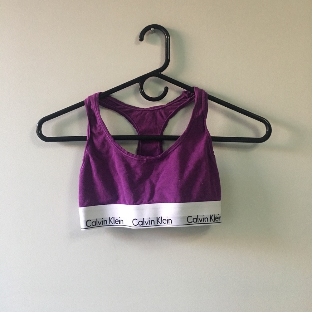 Purple Calvin Sports Bra