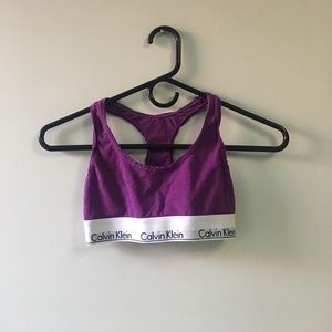 Purple Calvin Sports Bra