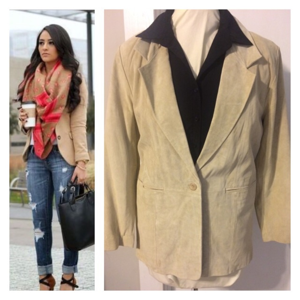 QVC Denim & Co. Suede Blazer
