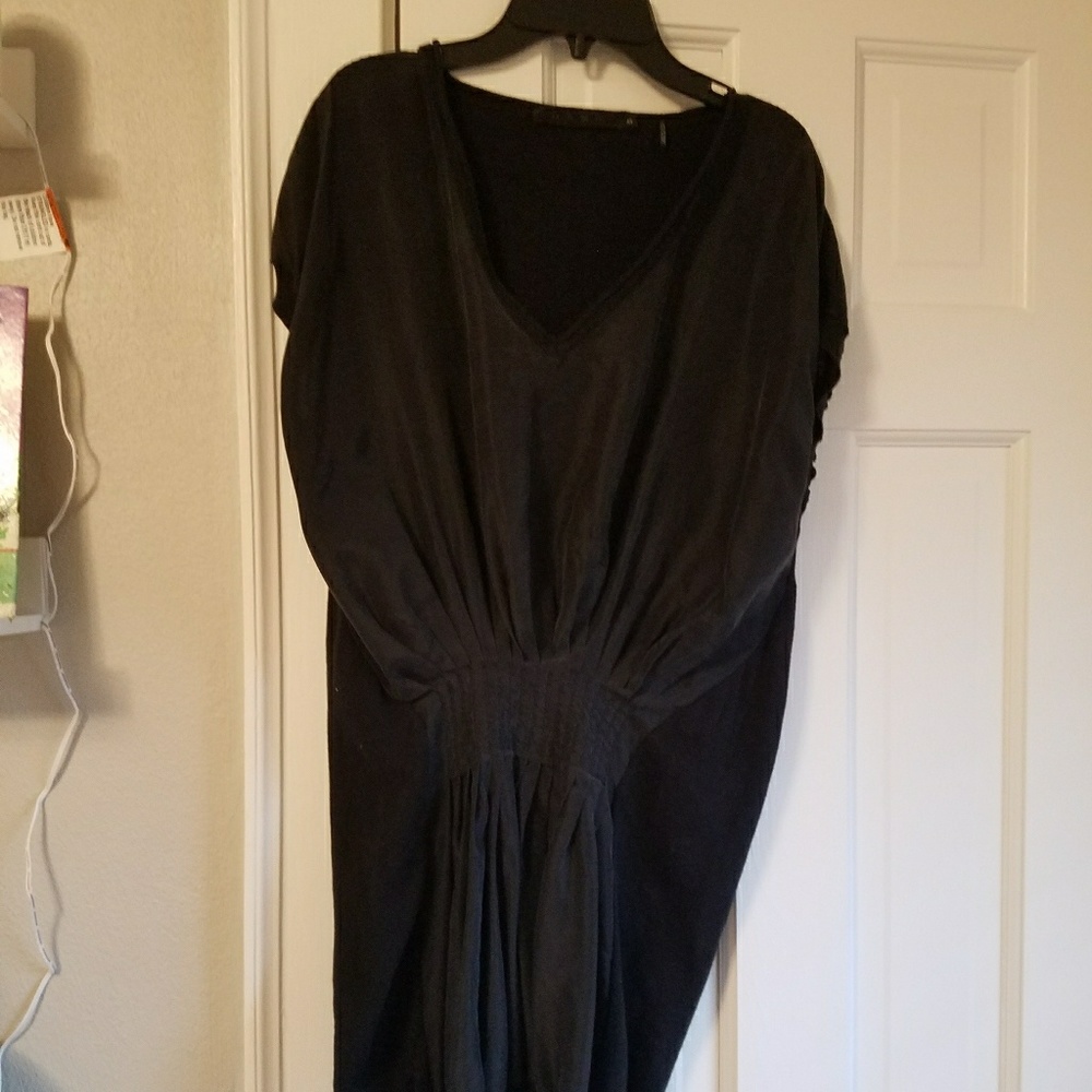 LAMB silk and knit LBD black dress