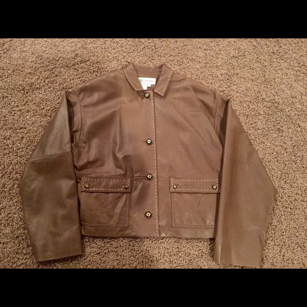 WORTH New York Leather Jacket Size M
