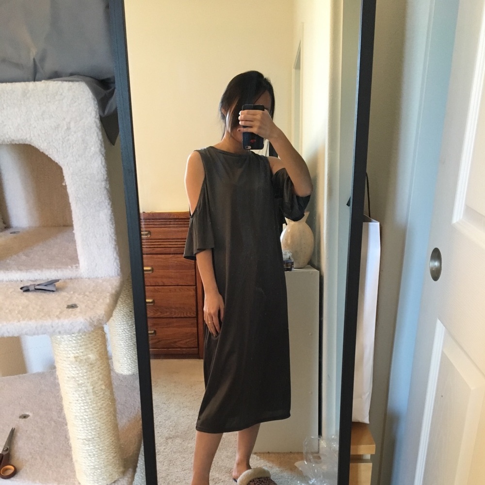 Zara off shoulder long dress size s