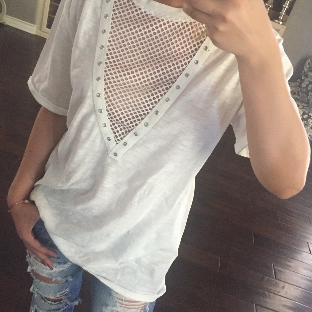 SALE⭐️LAST1•Mesh V So Trendy Tee - Picture 5 of 7