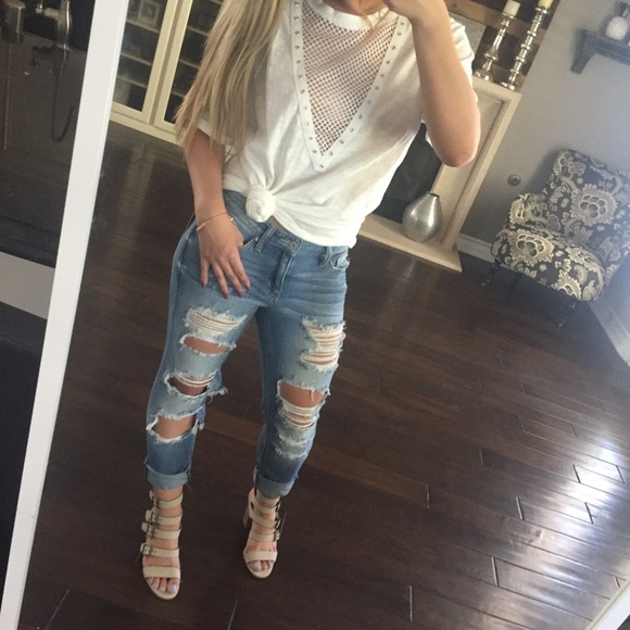 SALE⭐️LAST1•Mesh V So Trendy Tee - Picture 4 of 7