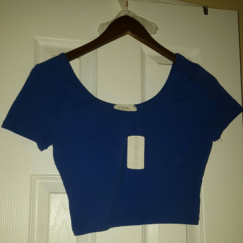 Blue Crop Top