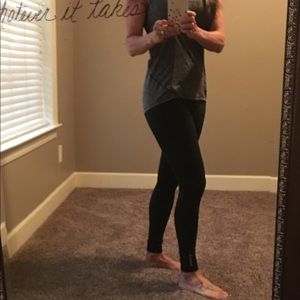 Leggings, tank, and sport bra