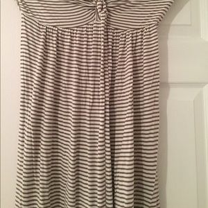 Brown and white striped maxi dress size M NY&C