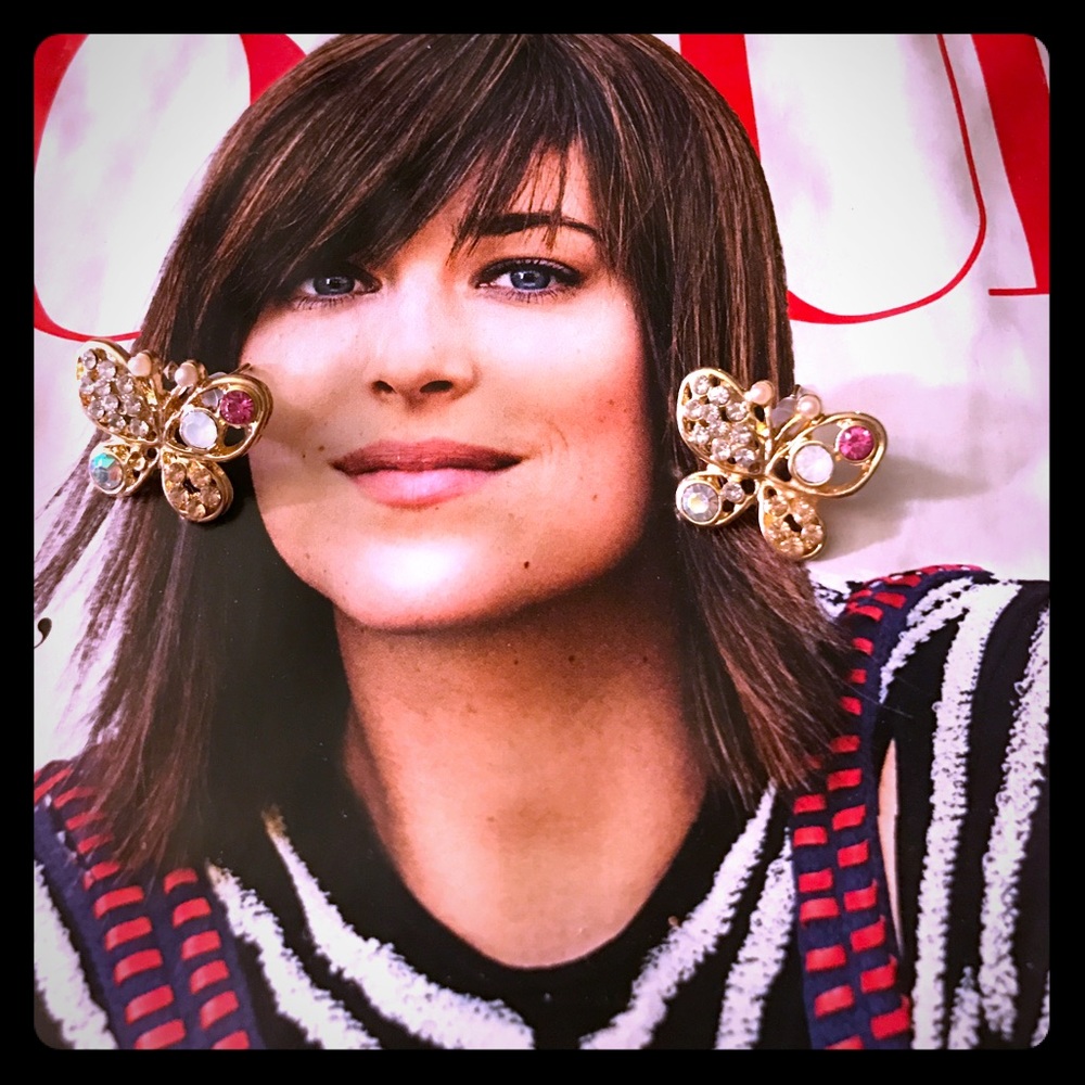 Gold Plated Butterfly Earrings