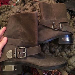Vince Camuto Wellsley grey brown boots LIKE NEW