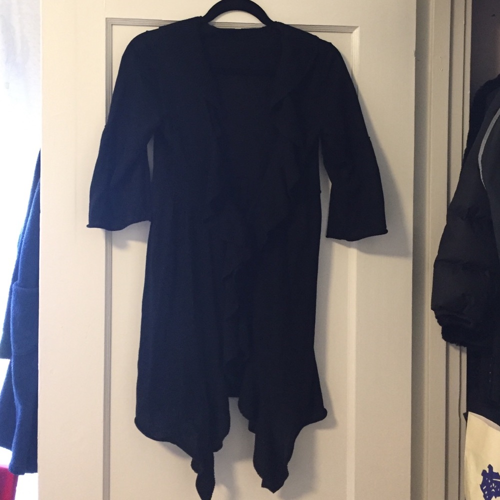 Ruffle front open cardigan from Anthropologie