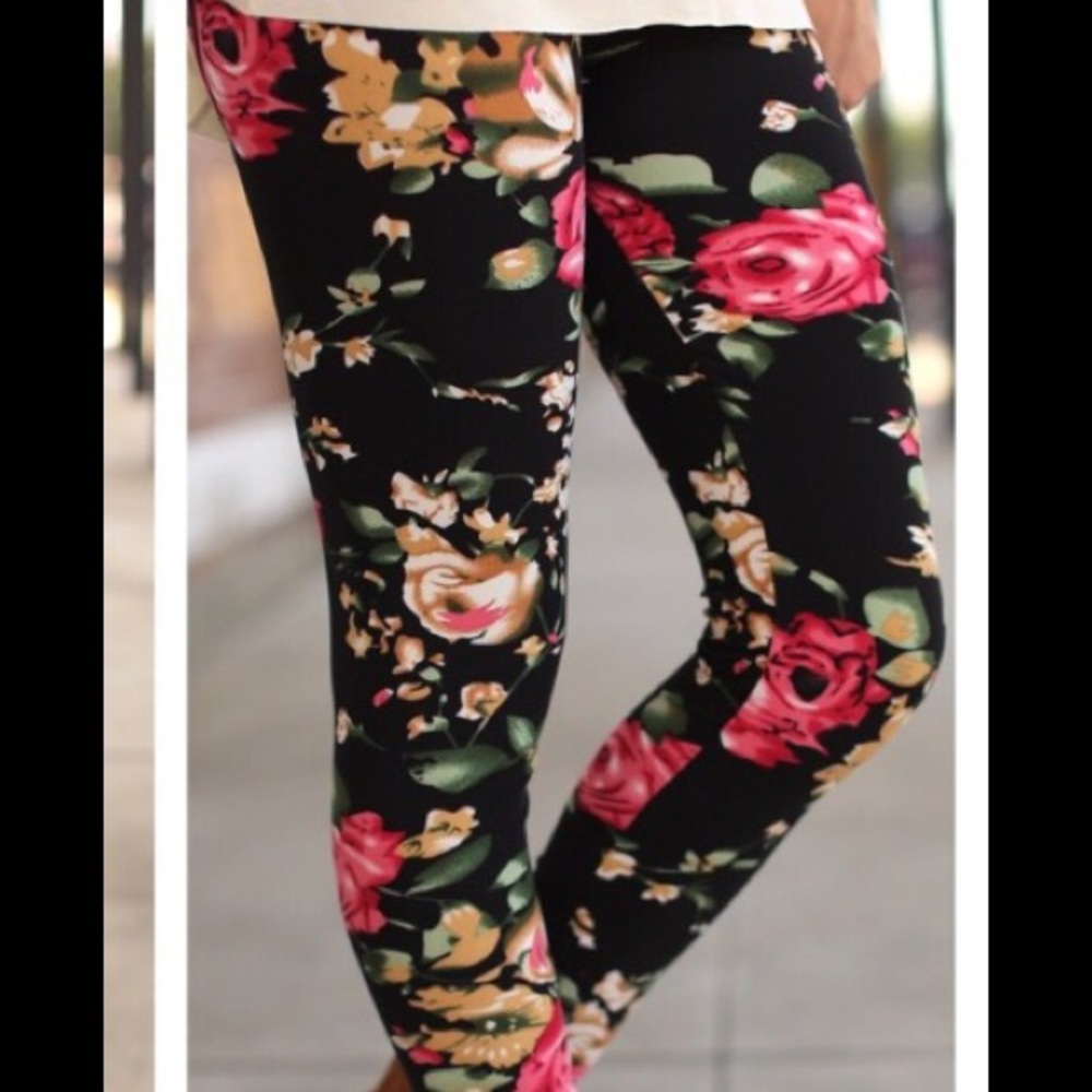 🆑 LAST ONE❗️Floral print leggings - Picture 2 of 4