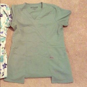 Light green greys anatomy scrub top.