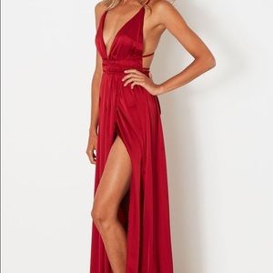 Whitefox Boutique Akela Maxi Dress Wine
