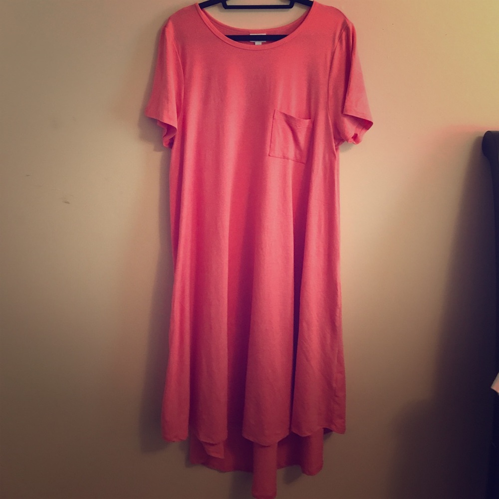 Pink LuLaRoe Carly dress