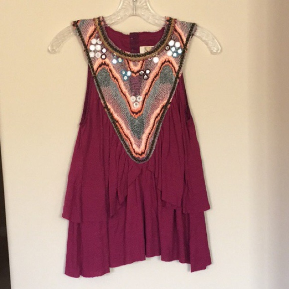 Pink Free People Top - Picture 1 of 5