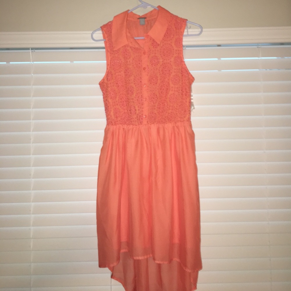 Orange Charlotte Russe High Low Dress