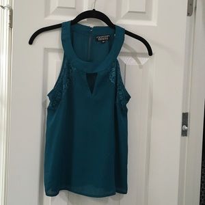 Teal halter top