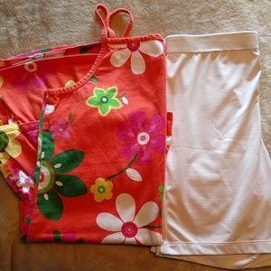 SUMMER DRESS AND DANSKIN SHORTS