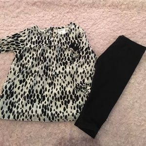 Black white outfit top bottom