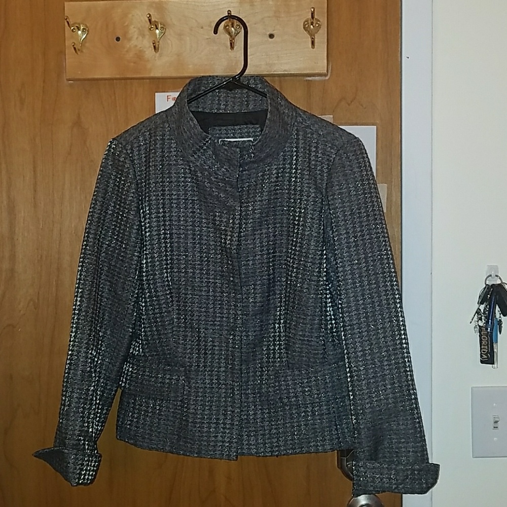 Shiny Snap-Up Blazer