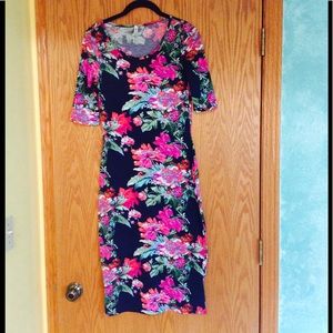 Leshop floral midi dress