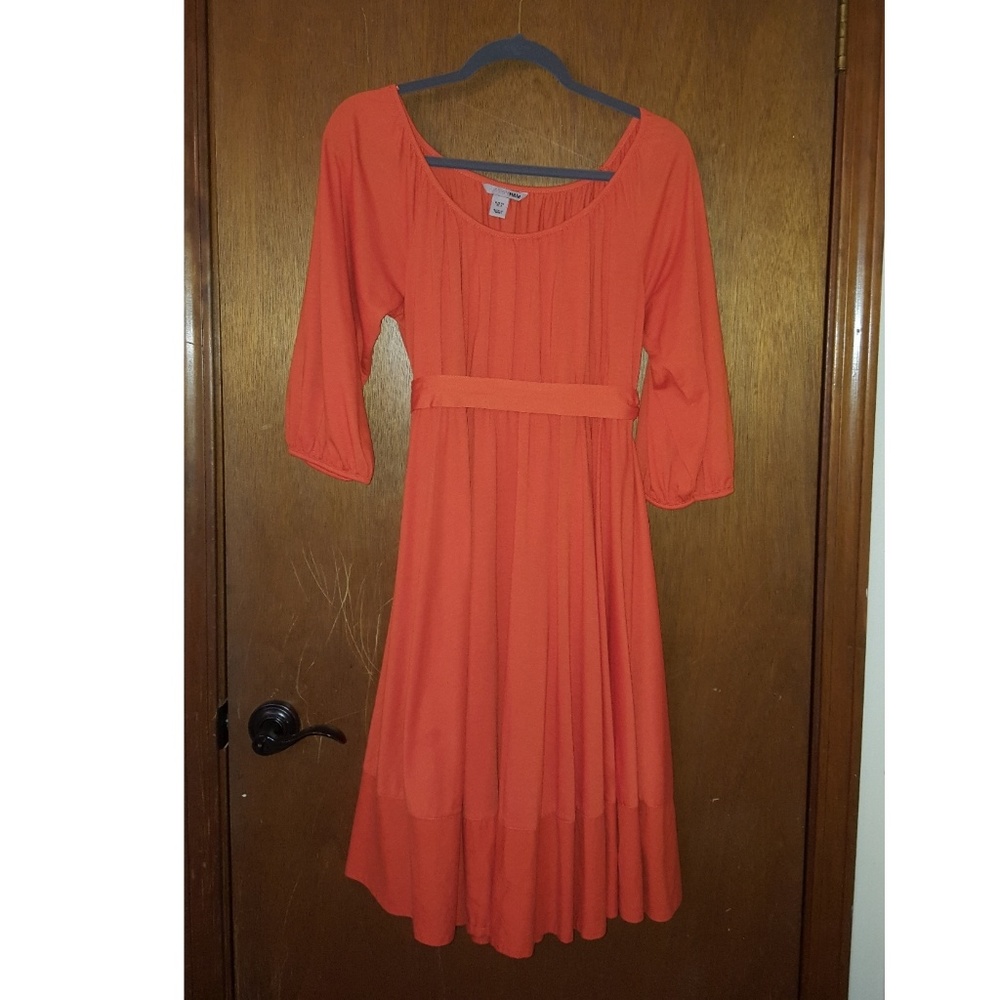 H & M boho dress, orange size 8