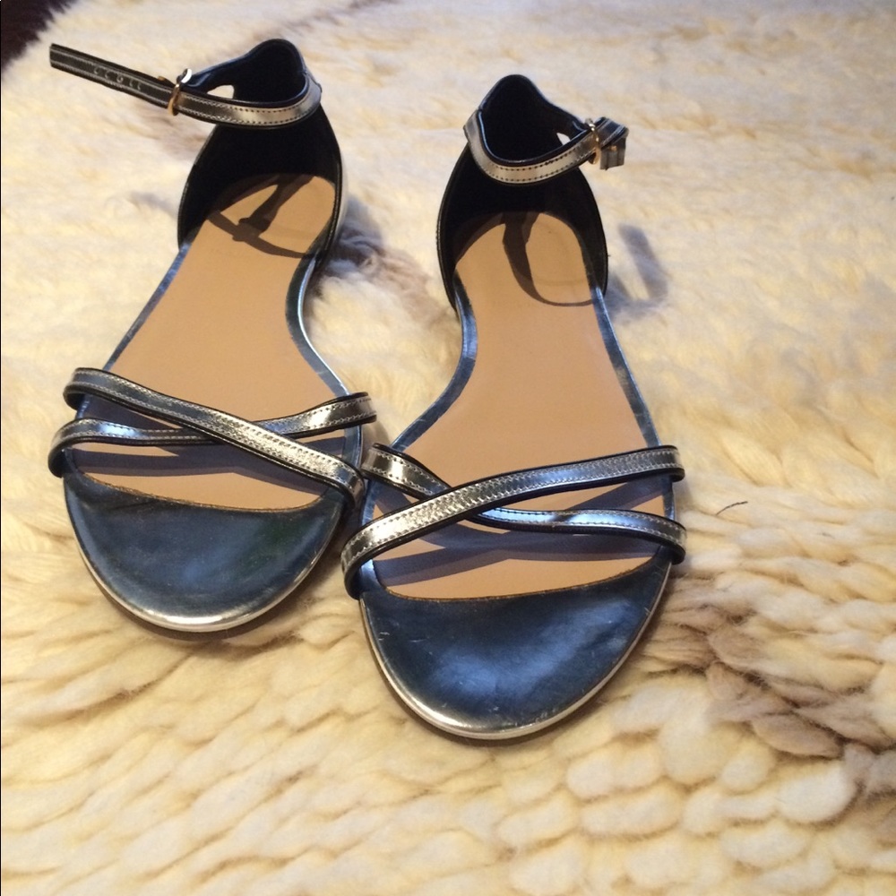 Brand new J.Crew Silver sandals