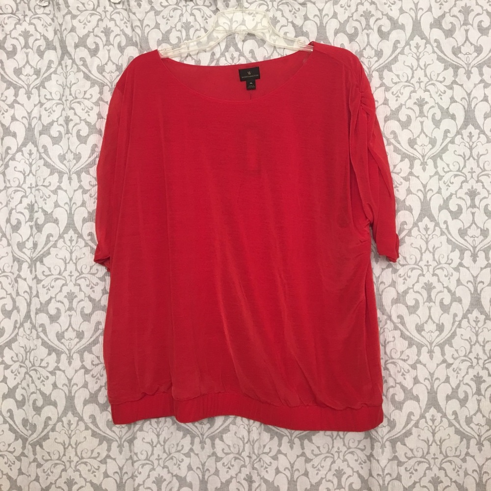 Super cute, red blouse!