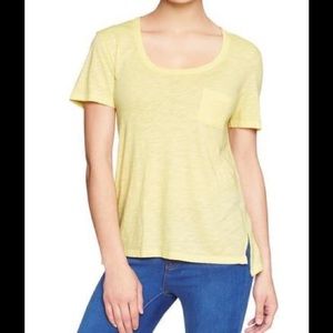Raw Edge GAP Pocket Tee Yellow M NWT