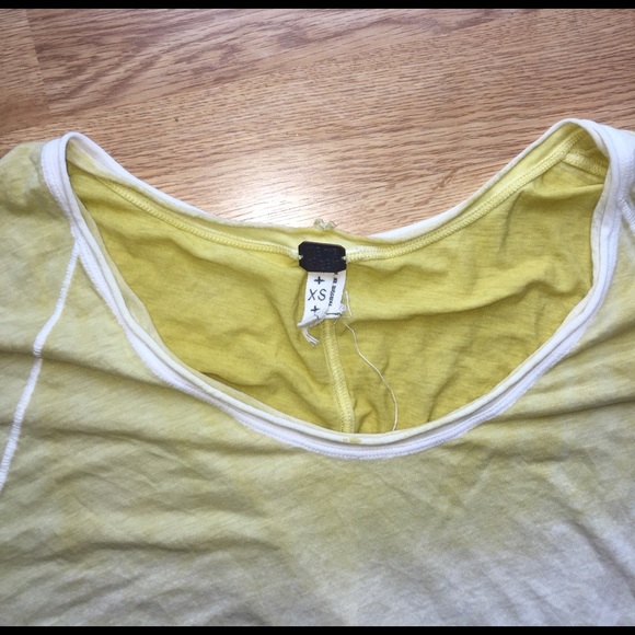 We The Free Free People Mustard Ombré Tee - Picture 2 of 3